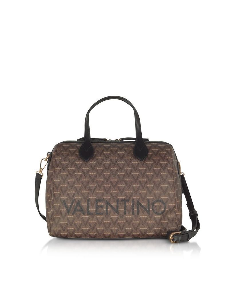 Valentino by Mario Valentino Designer Handbags, Liuto Signature Eco Leather Satchel Bag