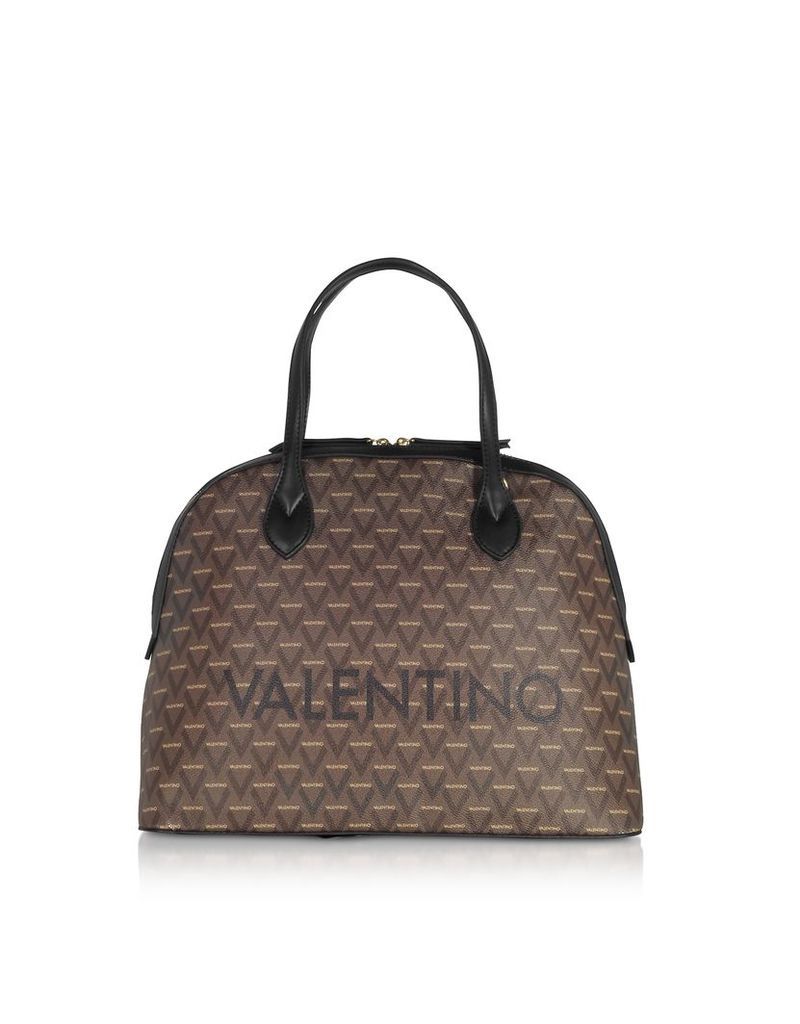 Valentino by Mario Valentino Designer Handbags, Liuto Signature Eco Leather Bowler Bag