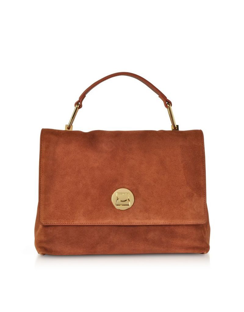 Coccinelle Designer Handbags, Medium Liya Suede Shoulder Bag