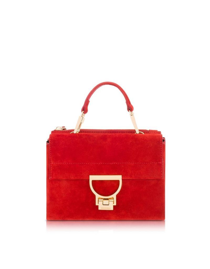 Coccinelle Designer Handbags, Arlettis Suede Top Handle Crossbody Bag