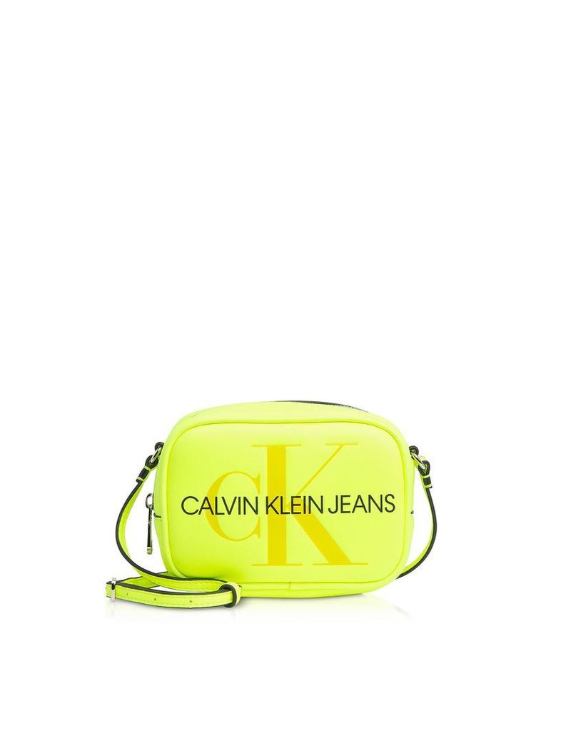 Calvin Klein Collection Designer Handbags, Sculpted Monogram Camera Bag w/ Signature