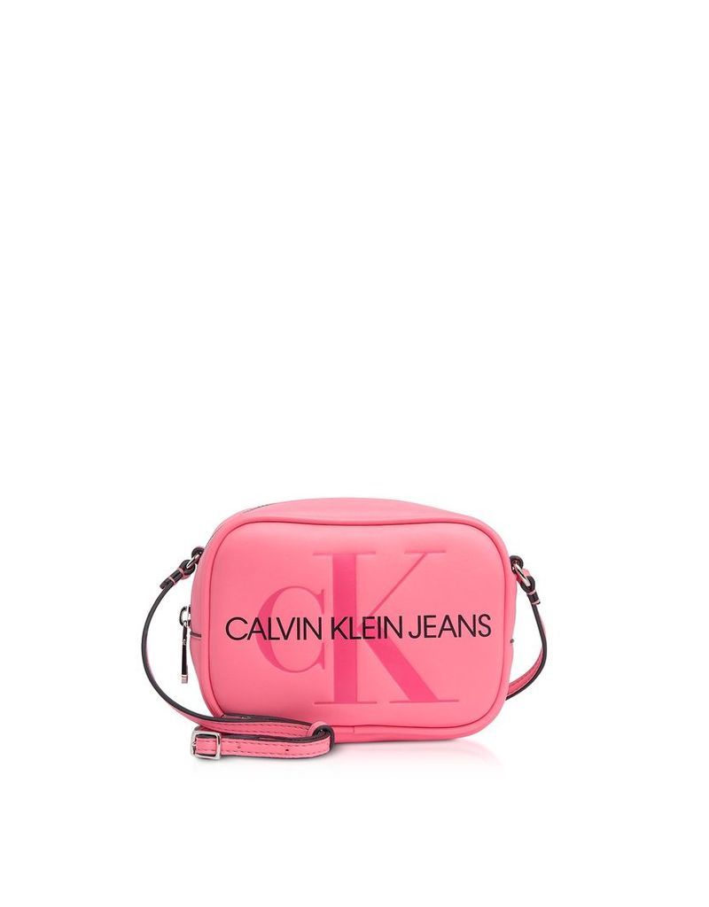 Calvin Klein Collection Designer Handbags, Sculpted Monogram Camera Bag w/ Signature