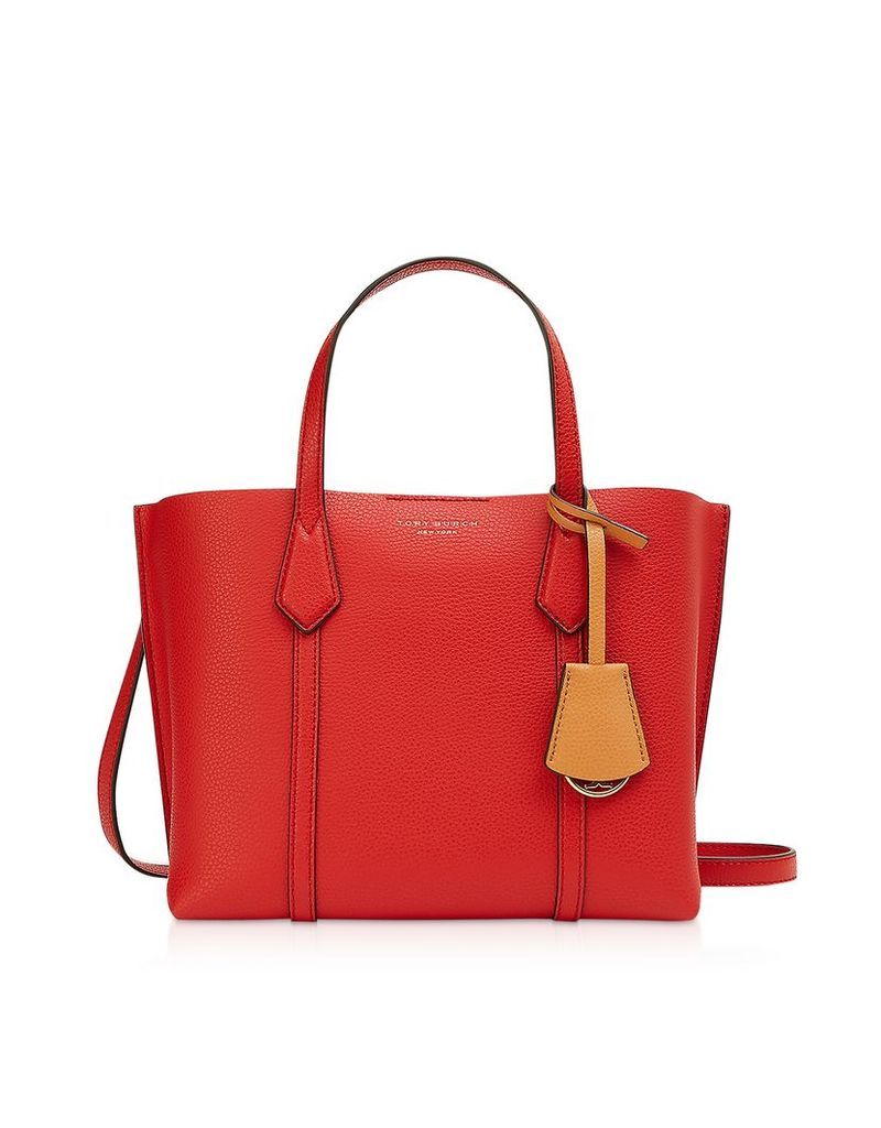 Tory Burch Designer Handbags, Brilliant Red Perry Small Triple-Compartment Tote