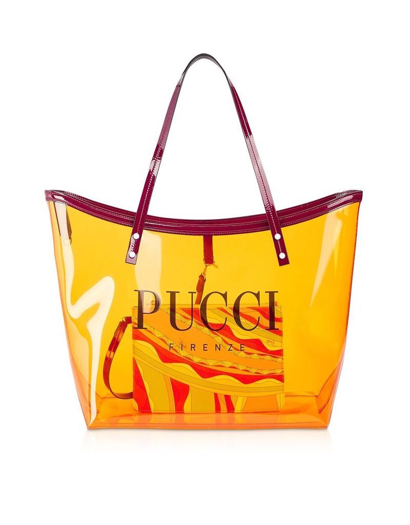 Emilio Pucci Designer Handbags, Signature Transparent Tote Bag