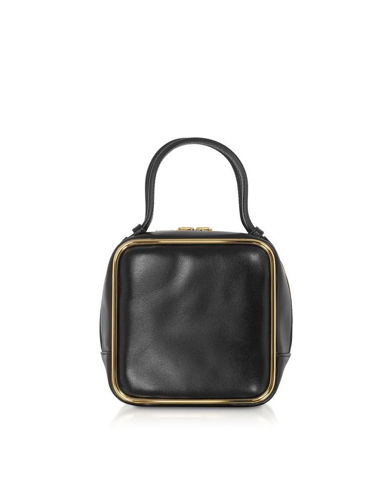 Alexander Wang Designer Handbags, Black Leather Halo Top Handle Satchel Bag
