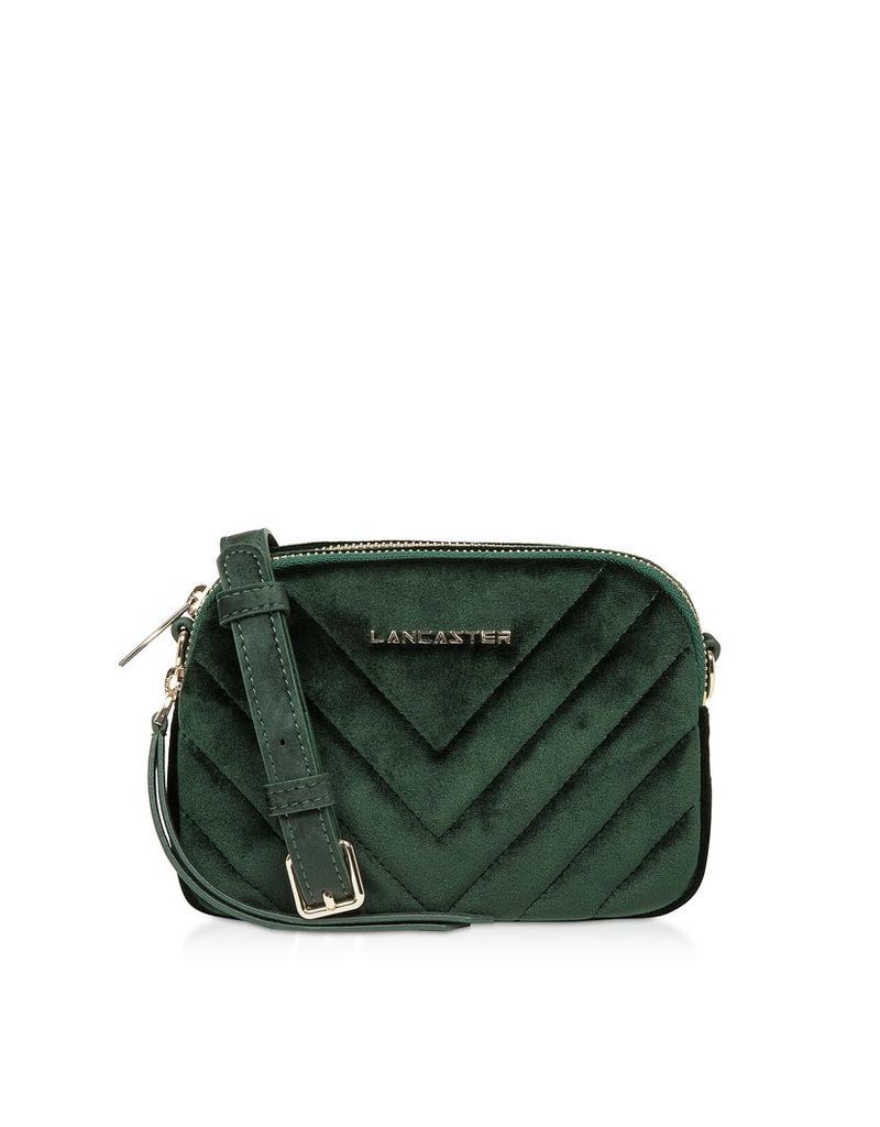 Designer Handbags, Quilted Velvet Couture Mini Camera/Belt Bag
