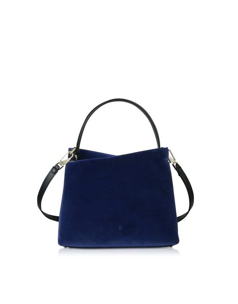 Lara Bellini Designer Handbags, Vela Mini Velvet Top Handle Bag