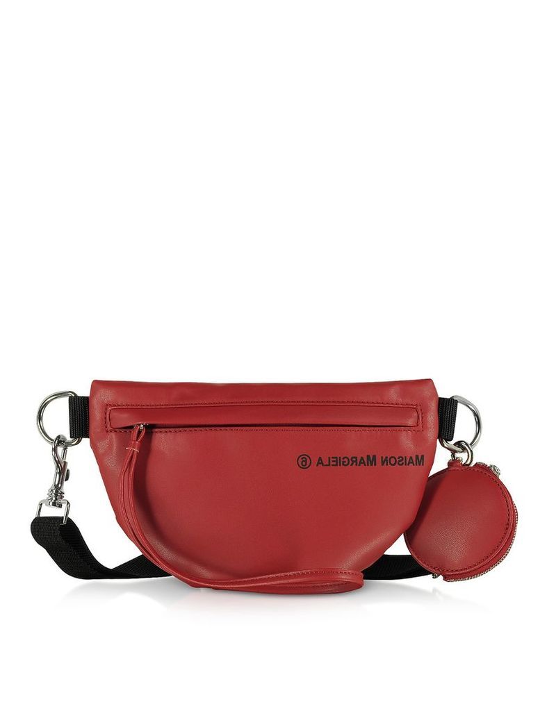 MM6 Maison Martin Margiela Designer Handbags, Red Two Compartment Belt Bag