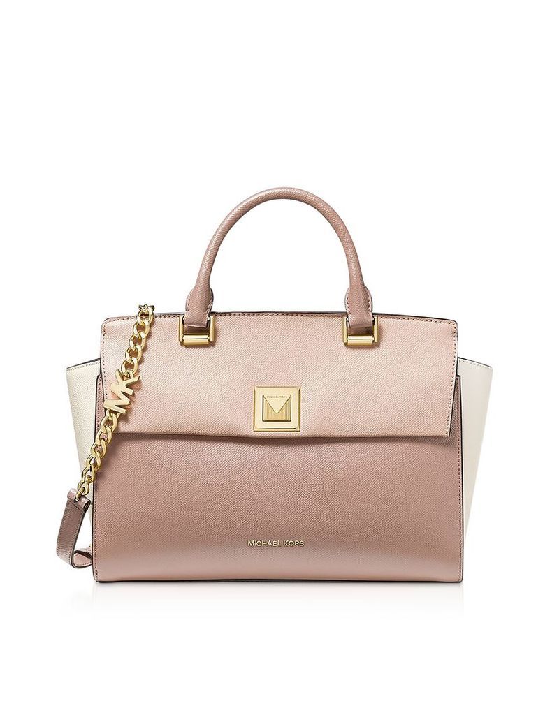 Michael Kors Designer Handbags, Sylvia Medium Top-Zip Satchel Bag