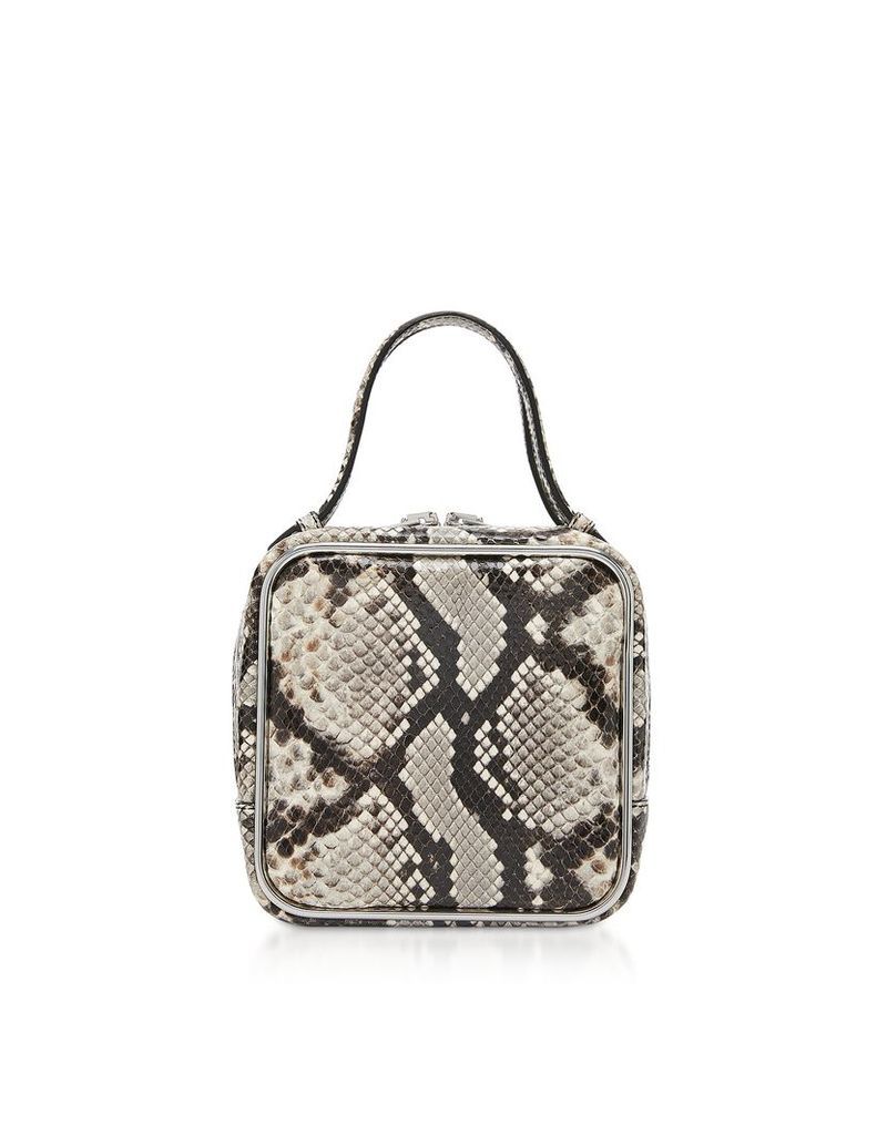 Alexander Wang Designer Handbags, Roccia Snake Print Halo Top Handle Satchel Bag