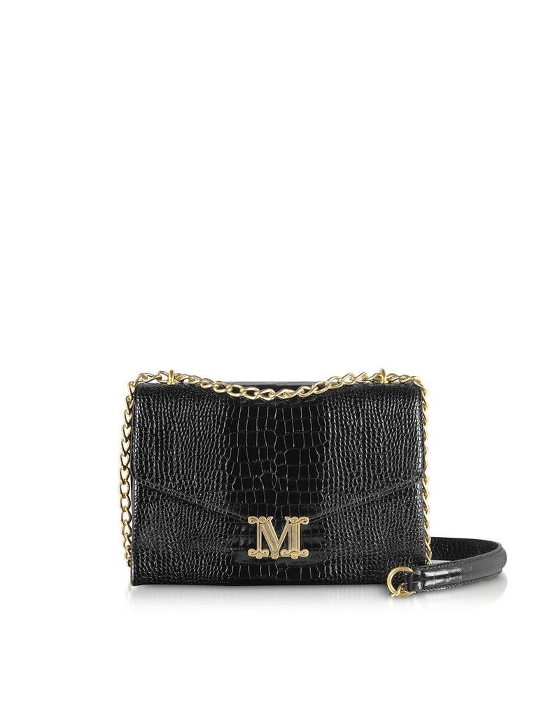 Max Mara Designer Handbags, Black Cocco Linda10 Shoulder Bag