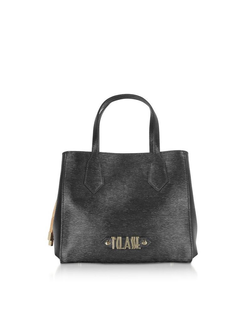 Alviero Martini 1A Classe Designer Handbags, Black Alegrìa Smile Satchel Bag