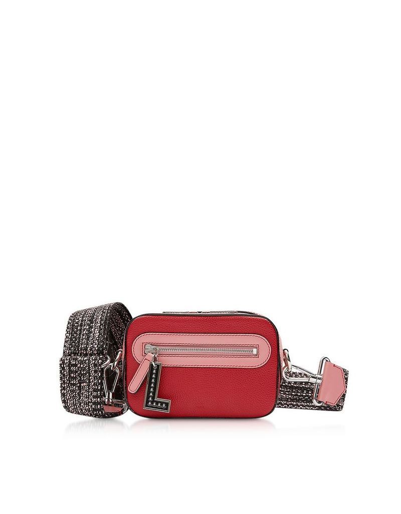 Lancel Designer Handbags, Multi/Red Cara Camera Bag