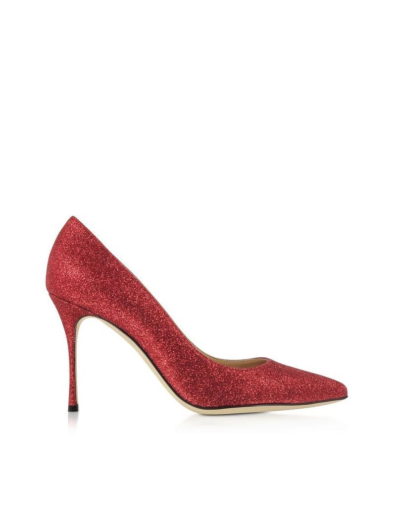 Designer Shoes, Glitterama Carminio Red Pumps