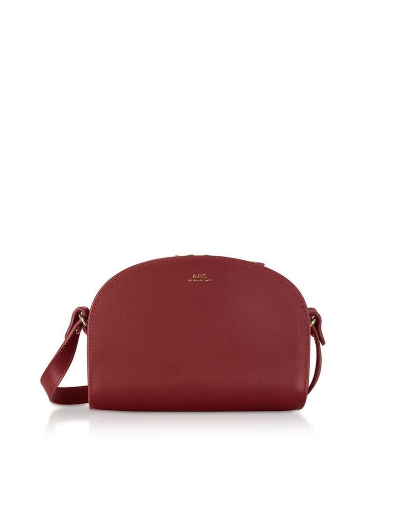 A.P.C. Designer Handbags, Genuine Leather Half Moon Mini Shoulder Bag