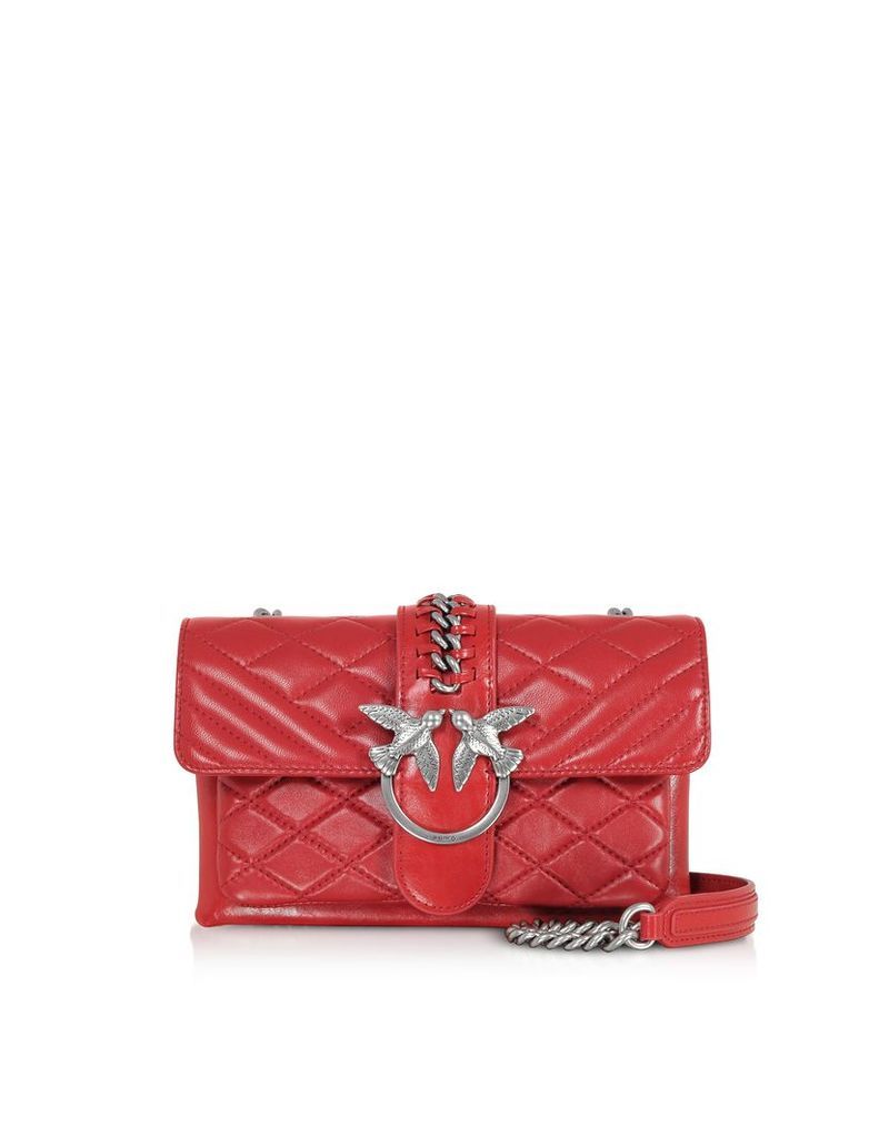 Pinko Designer Handbags, Mini Love Soft Mix Crossbody Bag