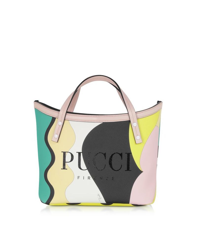 Emilio Pucci Designer Handbags, Two Tone Coated Canvas Tote Bag