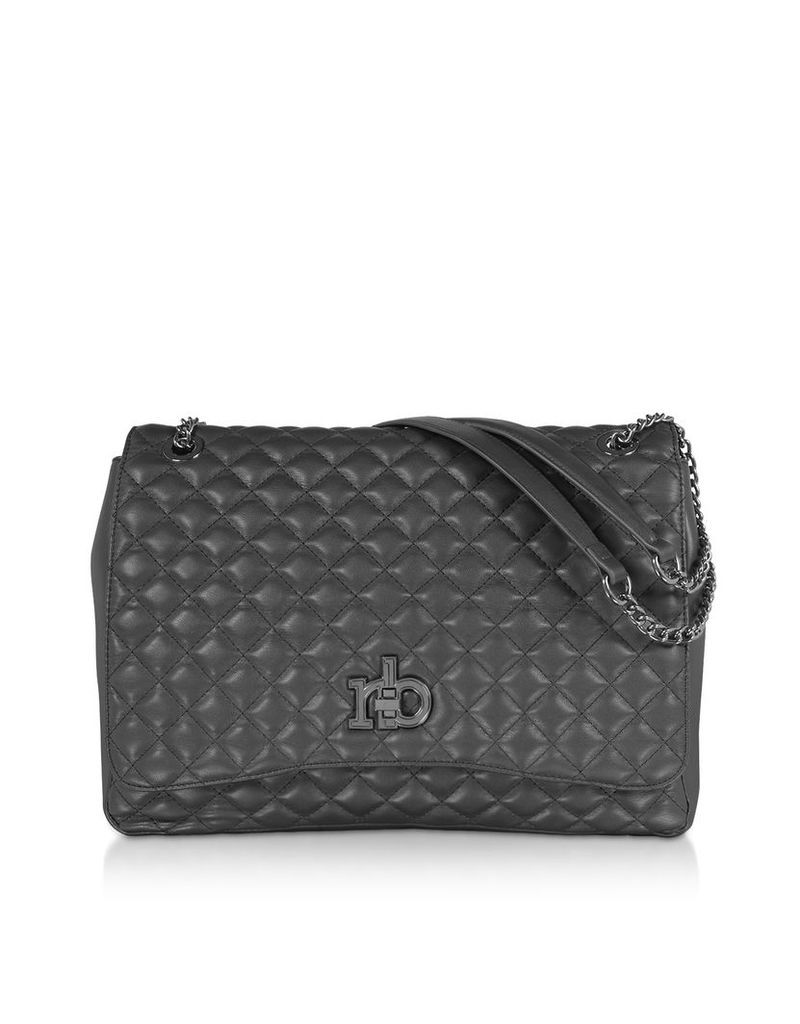 Roccobarocco Designer Handbags, RB Small Releve Quilted Eco Leather Shoulder Bag