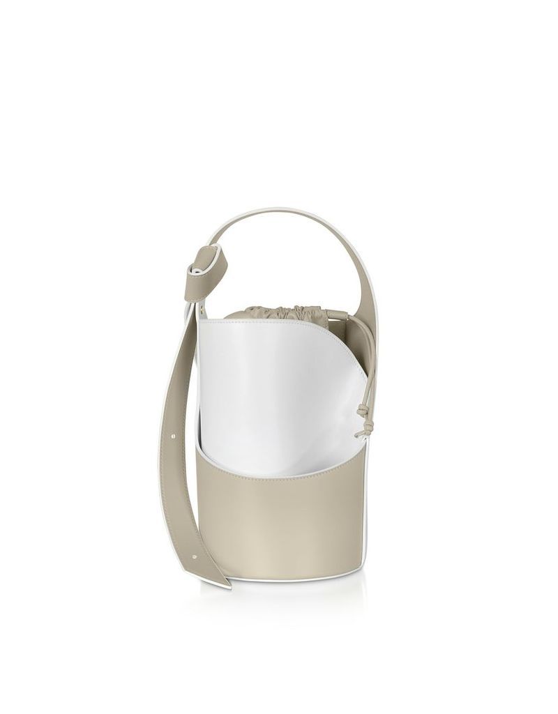 Designer Handbags, Lily Mini Egret White Bucket Bag