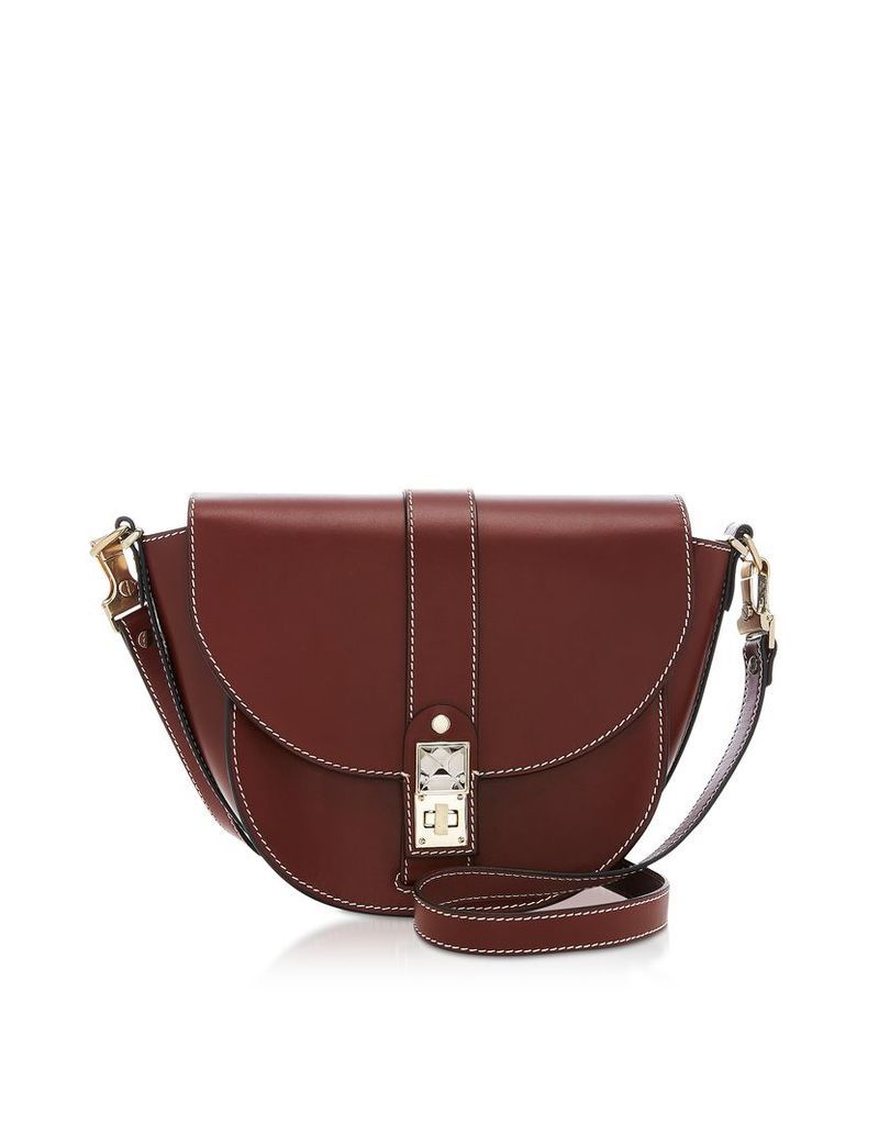 Proenza Schouler Designer Handbags, PS11 Medium Russet Leather Saddle Bag