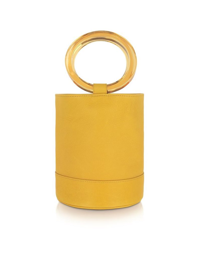 Simon Miller Designer Handbags, Sun Yellow Bonsai 20 Bucket Bag