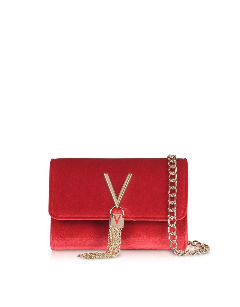 Valentino by Mario Valentino Designer Handbags, Marilyn Velvet Small Shoulder Bag