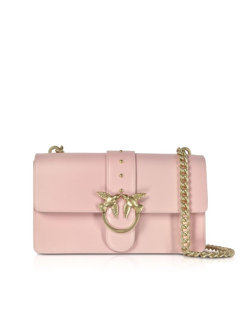 Pinko Designer Handbags, Light Pink Love Simply Shoulder Bag