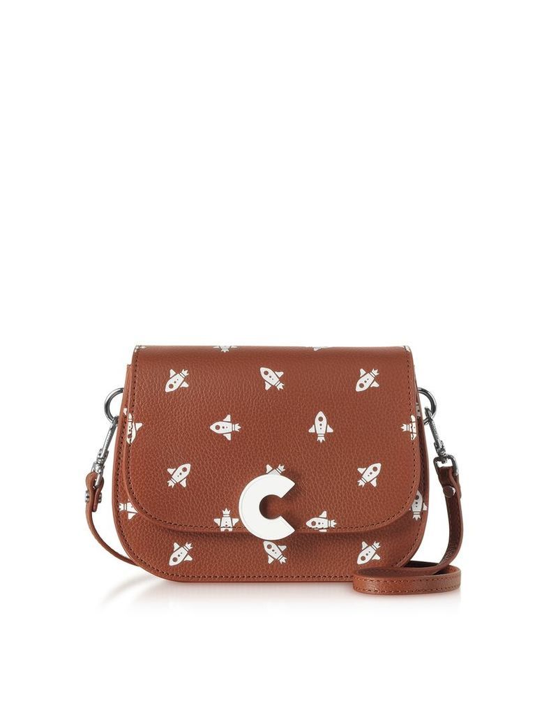Coccinelle Designer Handbags, Craquante Razzo Printed Leather Small Shoulder Bag