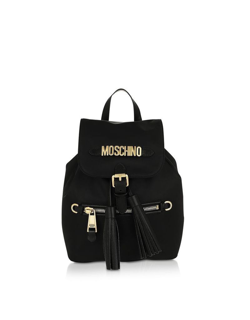 Moschino Designer Handbags, Black Top handle Backpack