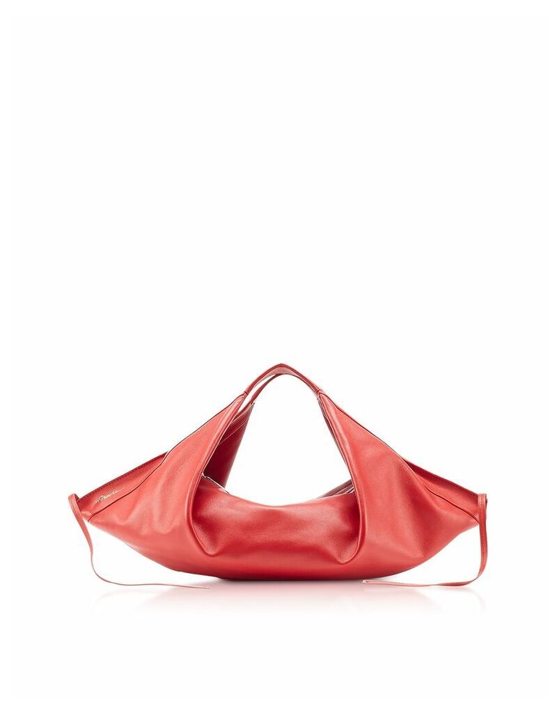 3.1 Phillip Lim Designer Handbags, Scarlet Leather Luna Mini Slouchy Hobo Bag