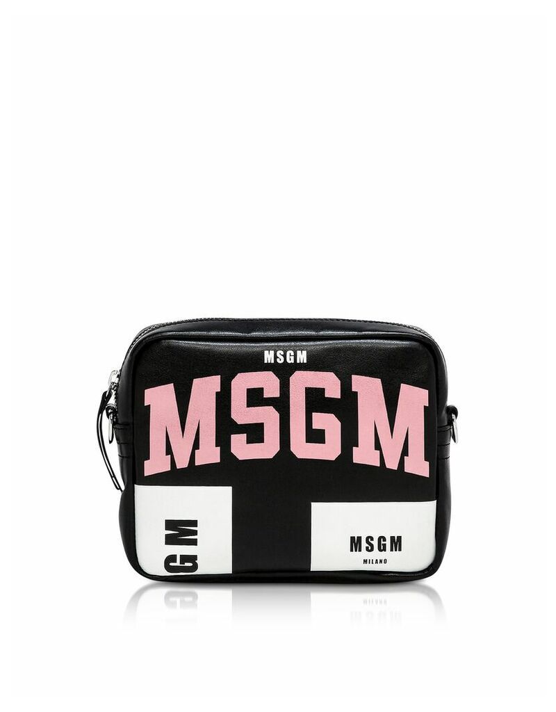 MSGM Designer Handbags, MSGM Signature Black Crossbody Bag