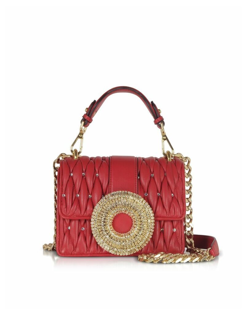 Gedebe Designer Handbags, Gio Small Nappa Leather & Crystal Handbag