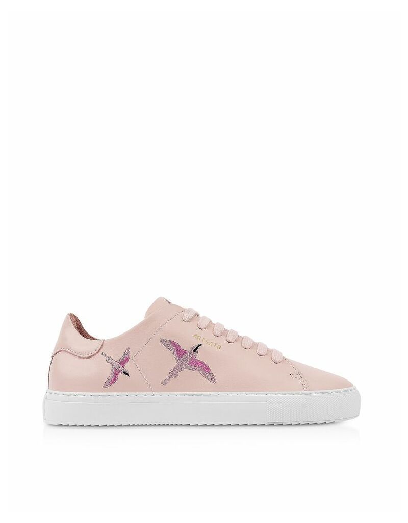 Axel Arigato Designer Shoes, Clean 90 Bird Dusty Pink Leather Women's Sneakers