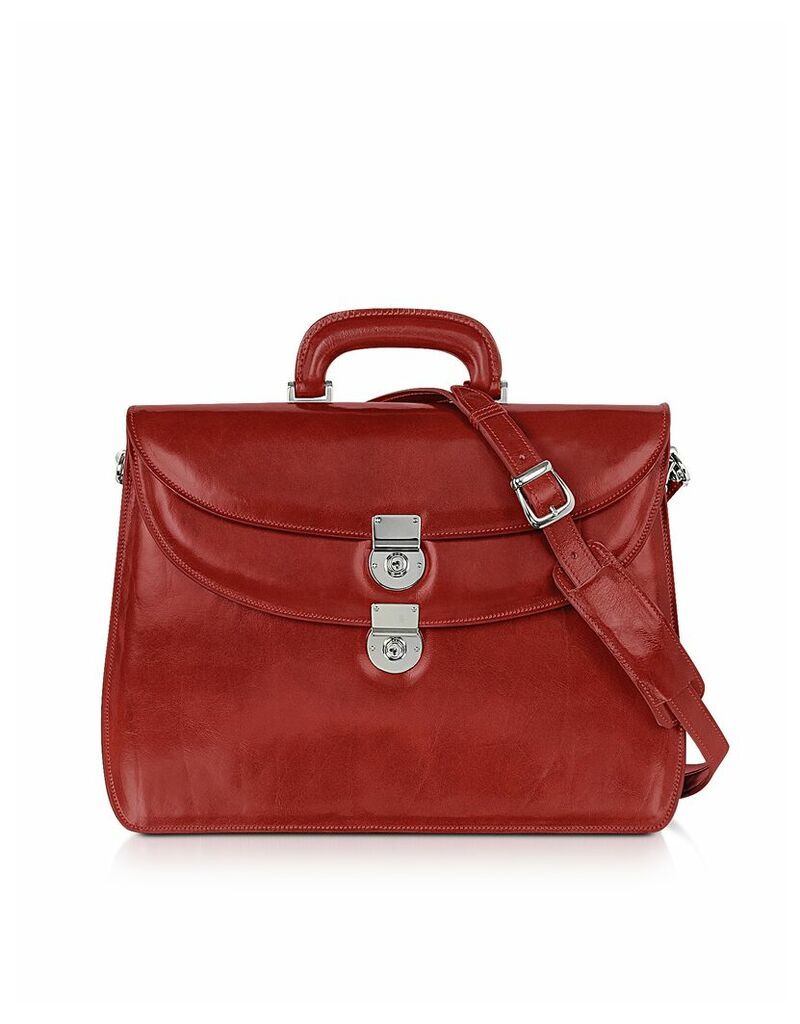 Designer Briefcases, Women's Red Leather Briefcase