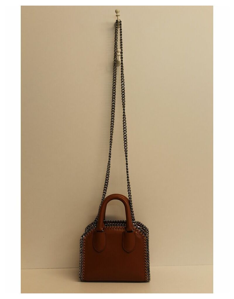 Designer Handbags, Brown Top-Handle Mini Falabella Tote Bag w/Shoulder Strap