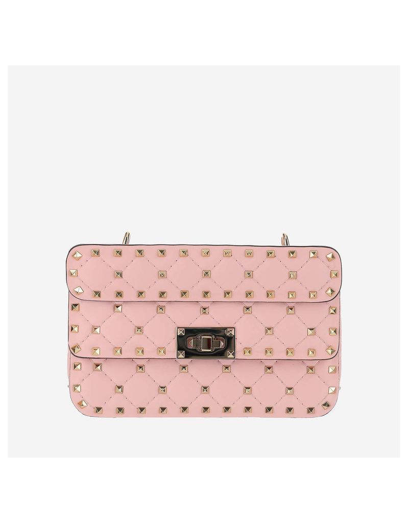 Designer Handbags, Pink Nappa Leather Small Shoulder Bag