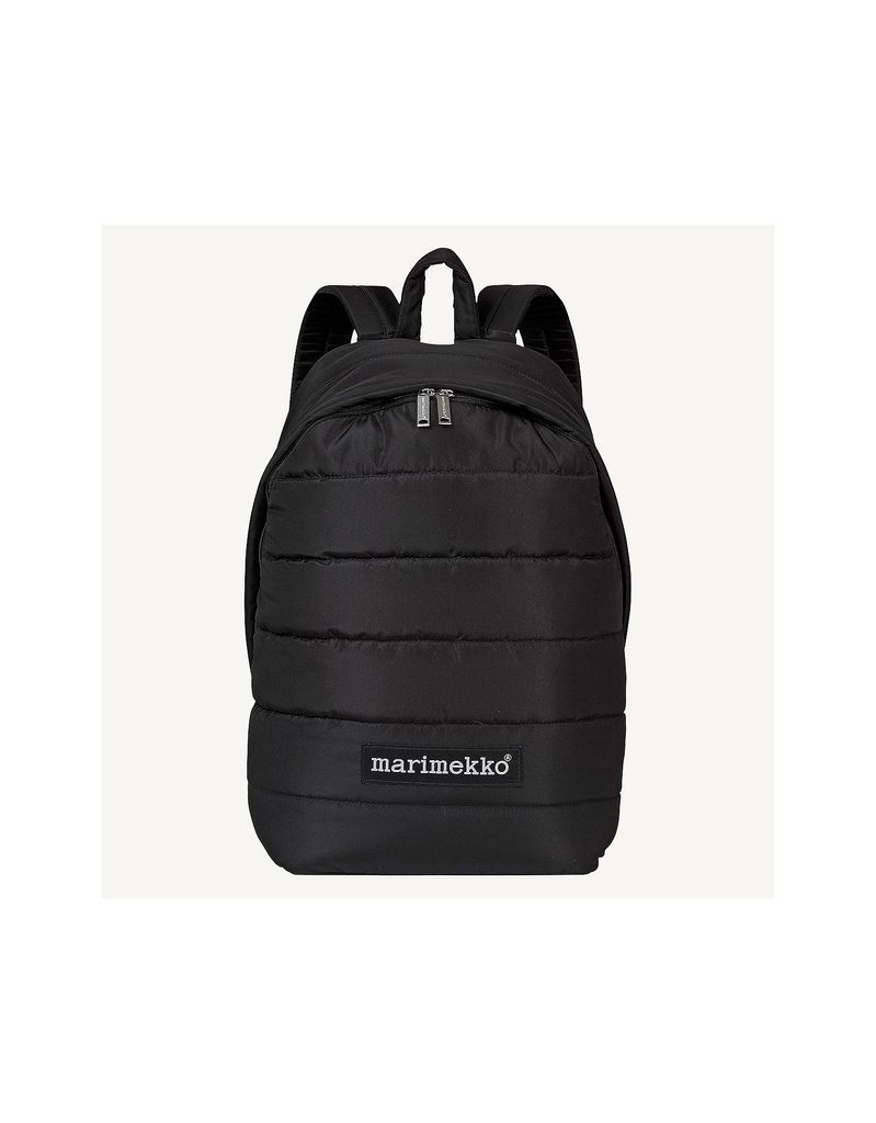 Designer Handbags, Black Quilted Nylon Lolly Backpack