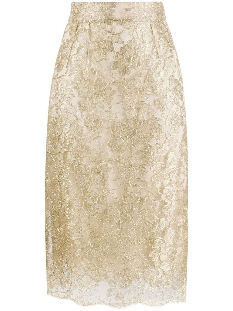 lace brocade skirt