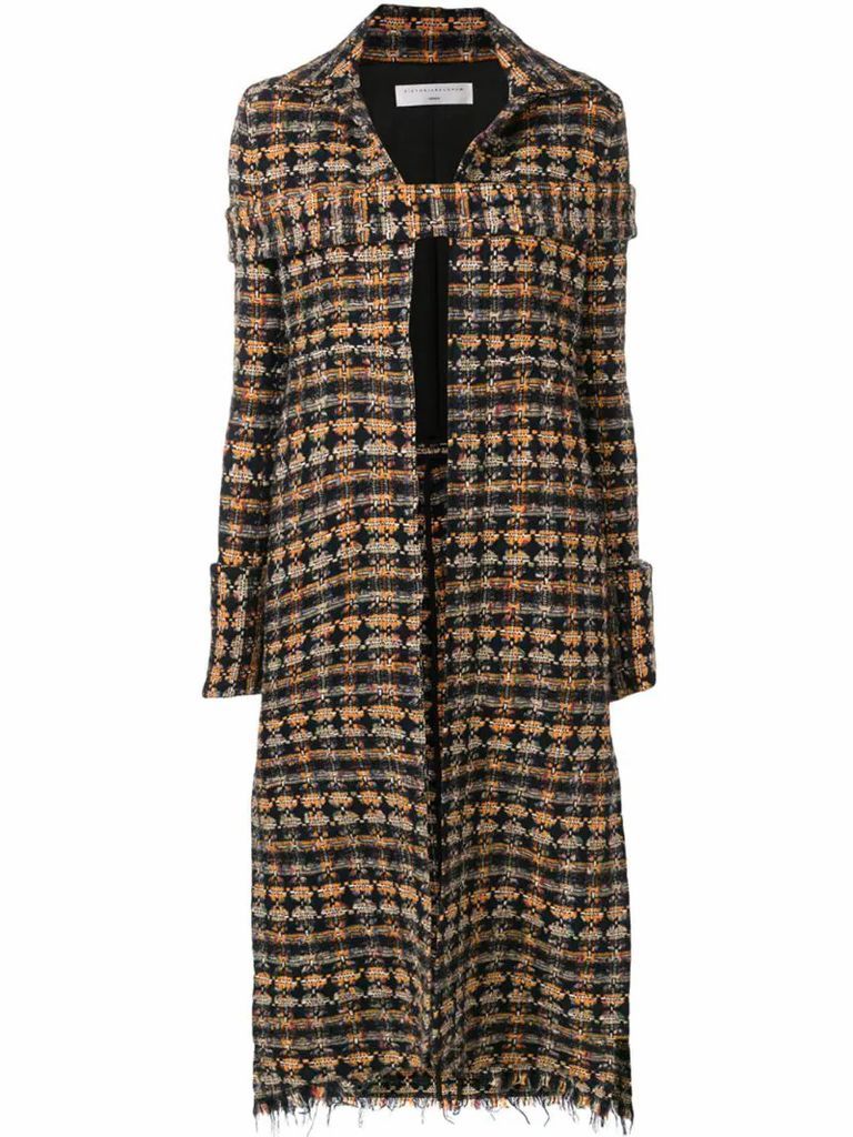 long tweed coat