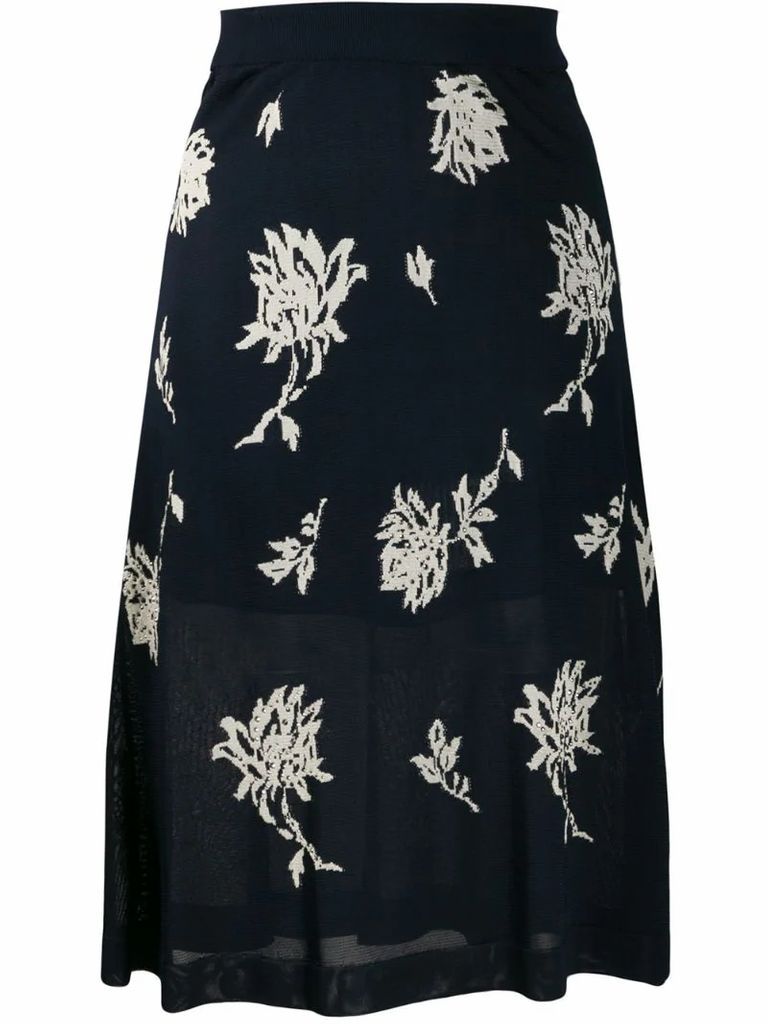 floral print layered skirt