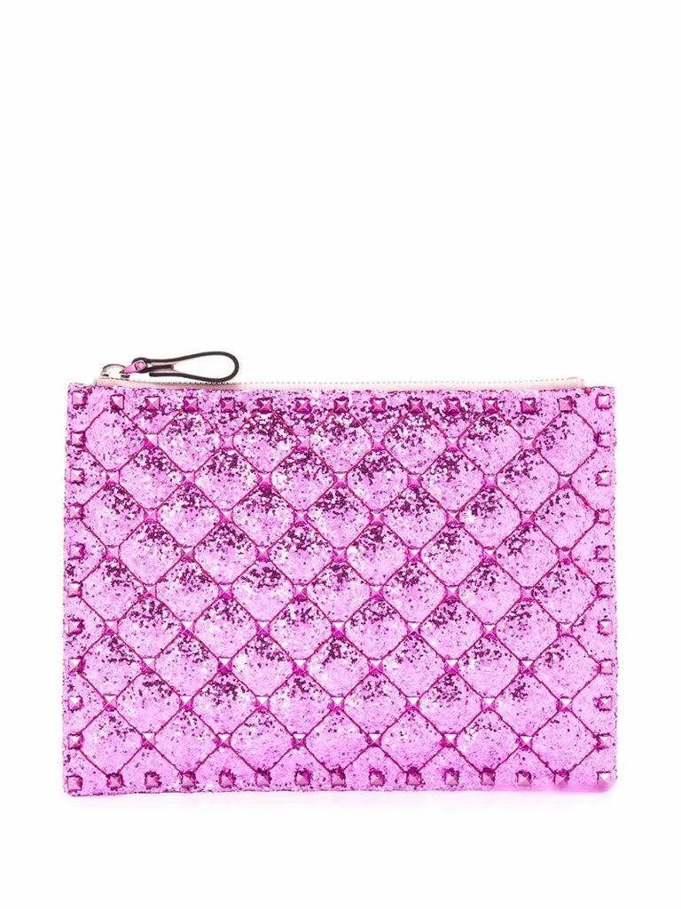 quilted Rockstud clutch