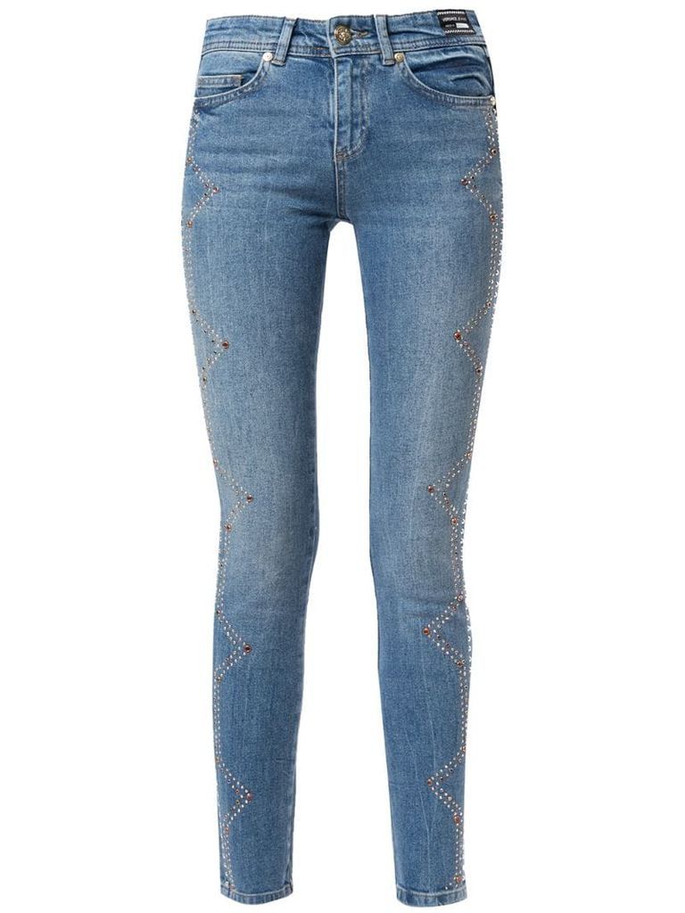 crystal-embellished skinny jeans