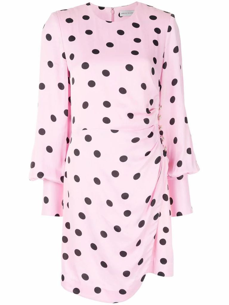 Mattel asymmetric polka-dot print mini dress