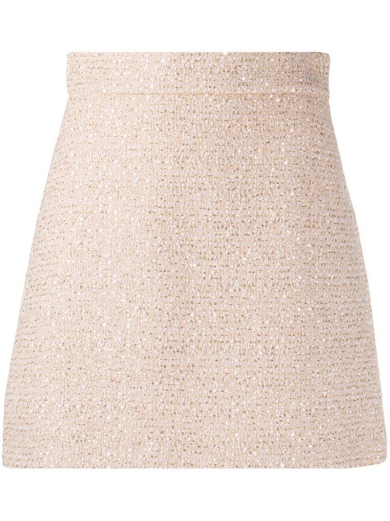 sequinned A-line skirt