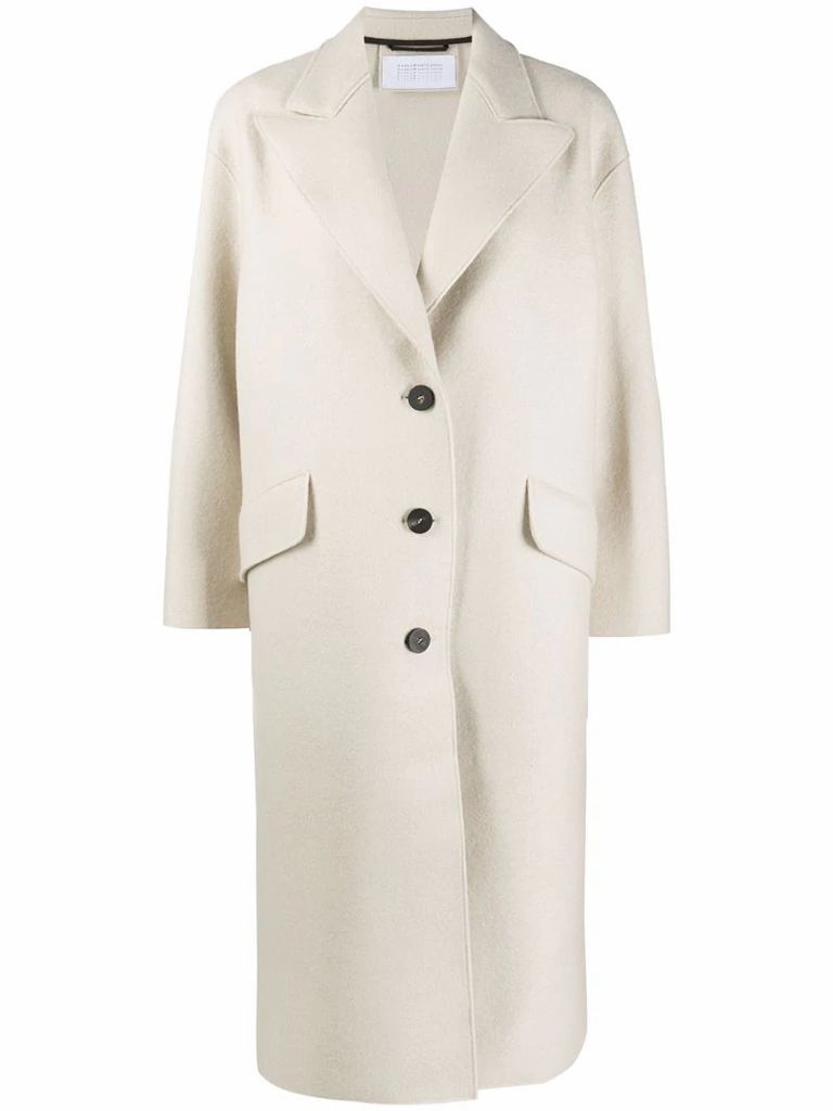 oversized single-breasted coat