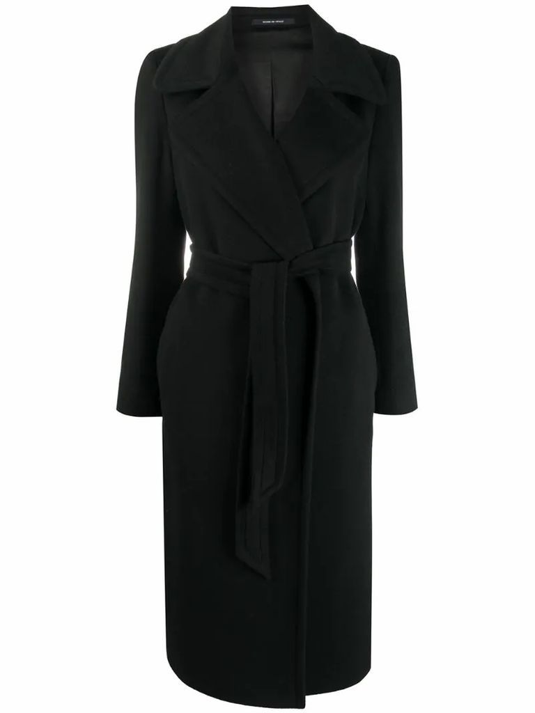 Molly belted cashmere coat