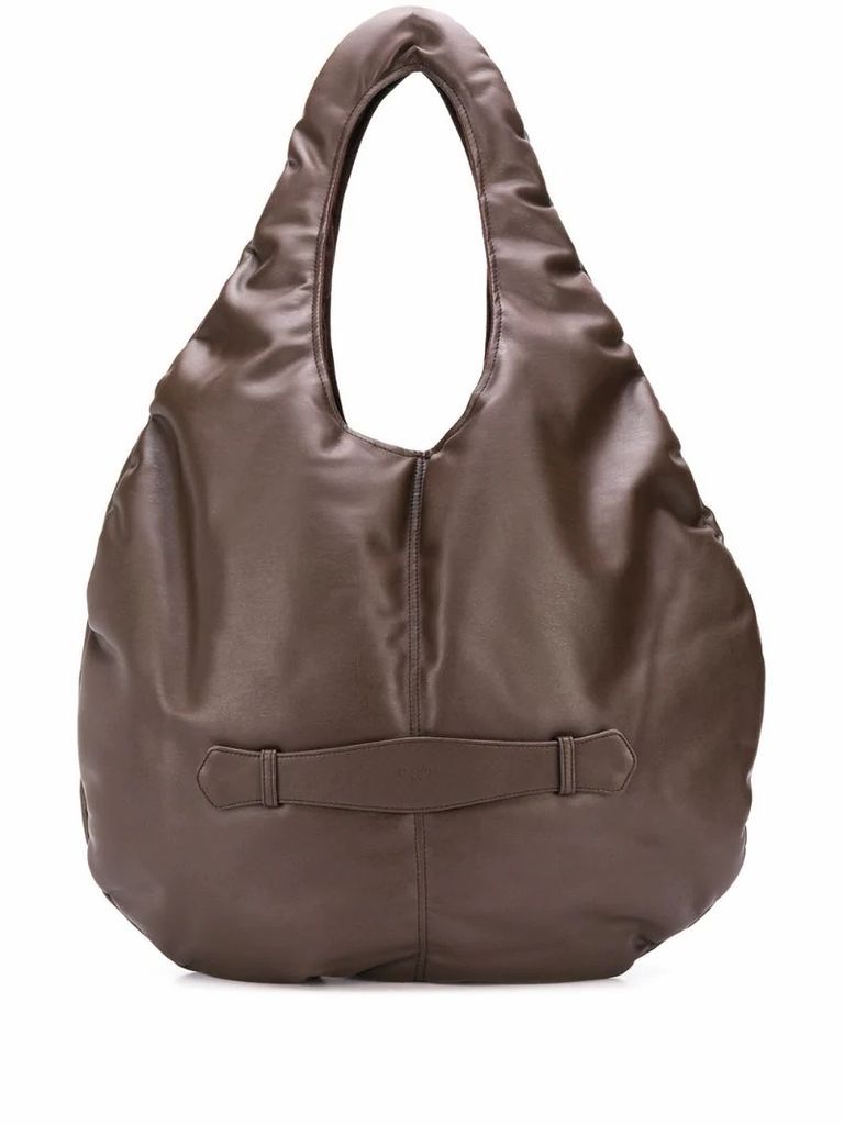 ruched oversized tote bag