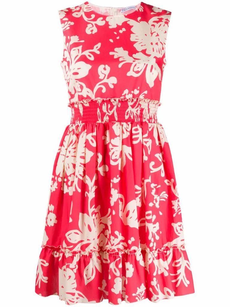 floral-print cotton dress
