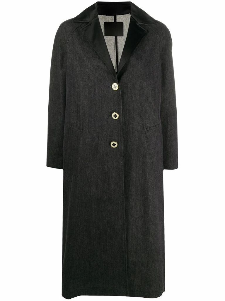 single-breasted denim coat