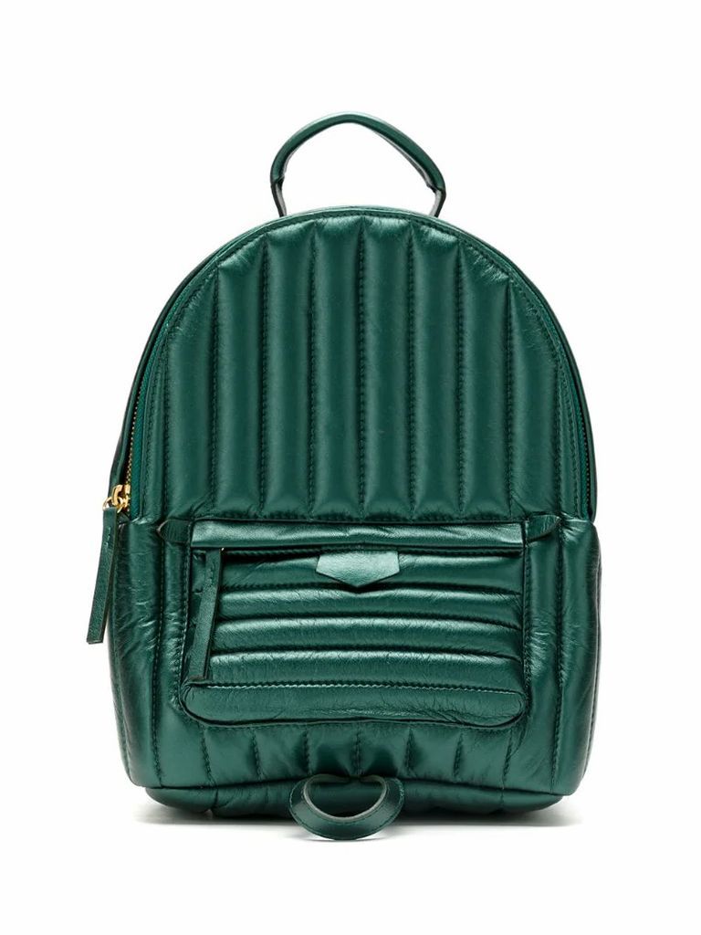 padded leather backpack